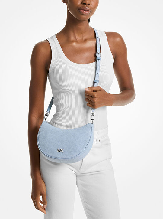 michael kors حقيبة كايلا الصغيرة من قماش الدنيم