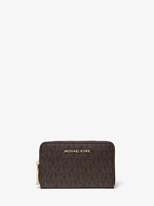 Small Logo and Leather Wallet michael kors small logo and leather wallet