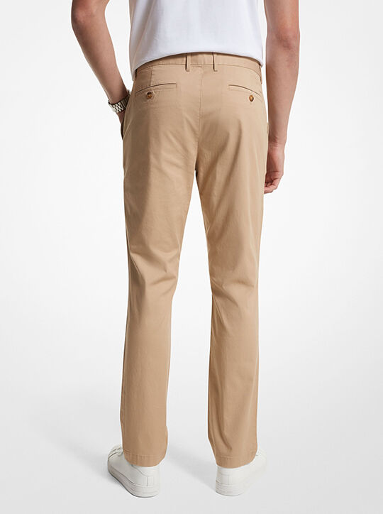 michael kors slim fit cotton blend chino pants