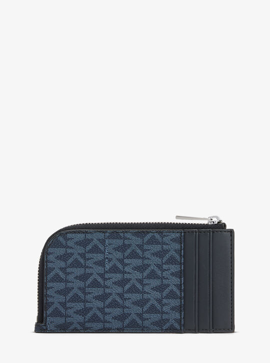 Logo Zip-Around Card Case michael kors logo zip around card case