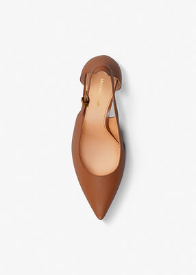 michael kors leather slingback pump