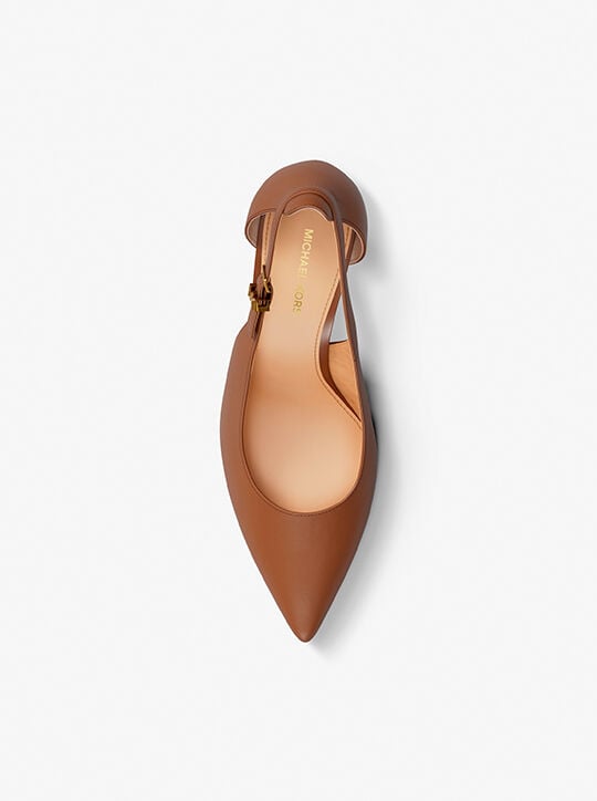 Leather Slingback Pump michael kors leather slingback pump