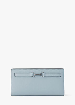 michael kors carson large pebbled leather wallet