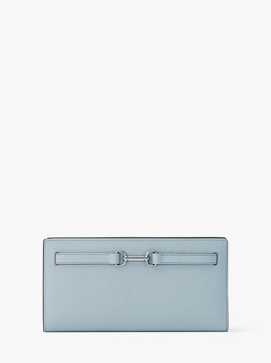 michael kors carson large pebbled leather wallet