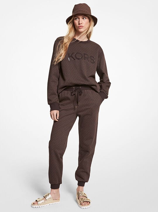 Logo Print Cotton Terry Joggers michael kors logo print cotton terry joggers