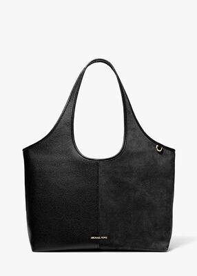 michael kors henly large leather and suede tote bag