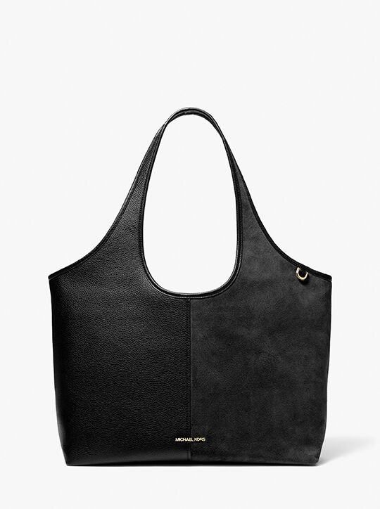 Henly Large Leather and Suede Tote Bag michael kors henly large leather and suede tote bag