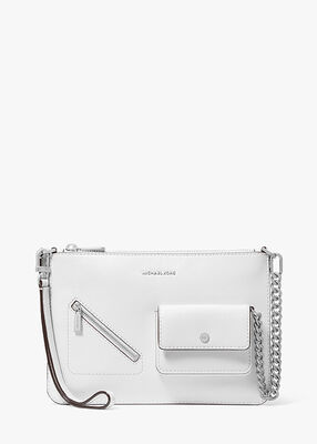 michael kors jet set large leather convertible zip wristlet