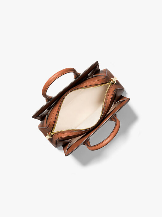 michael kors laila small pebbled leather satchel