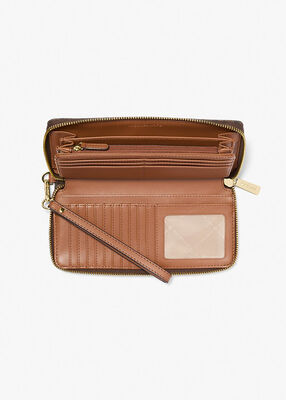 michael kors jet set travel large logo continental wristlet