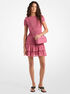 michael kors smocked georgette ruffle mini dress