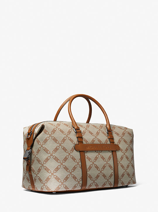 Henry Empire Logo Jacquard Duffel Bag michael kors henry empire logo jacquard duffel bag