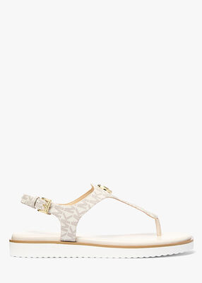michael kors val signature logo thong sandal