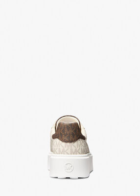 michael kors حذاء رياضي رومي ذو نعل سميك ثنائي اللون