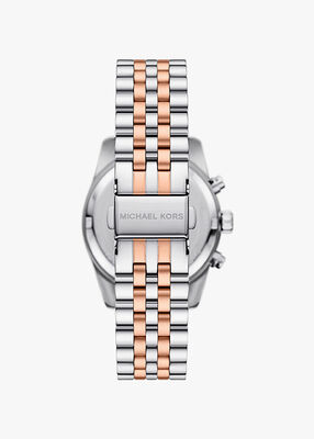 michael kors ساعة ليكسينغتون ثنائية اللون