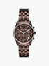 Mini Bryant Pavé Brown-Tone Watch michael kors mini bryant pav brown tone watch