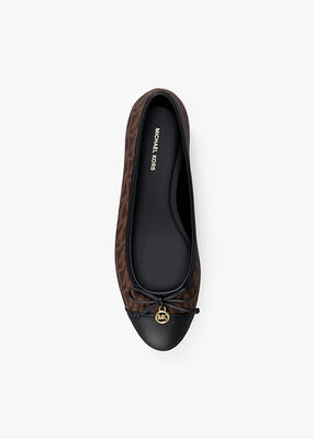 michael kors piper flex signature logo ballet flat