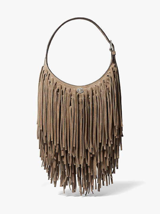 Dyan Small Fringed Suede Shoulder Bag michael kors dyan small fringed suede shoulder bag