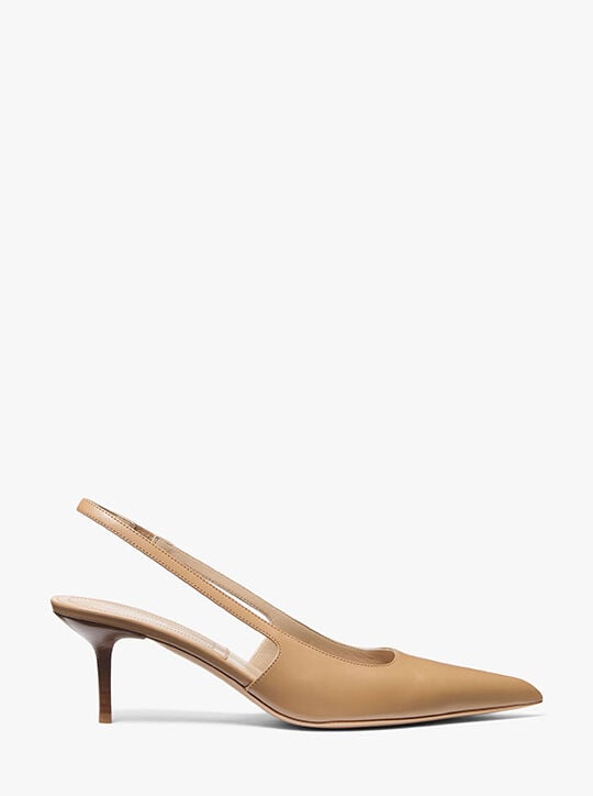 michael kors emma leather slingback pump