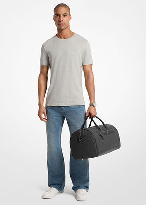 michael kors jet set signature logo weekender bag