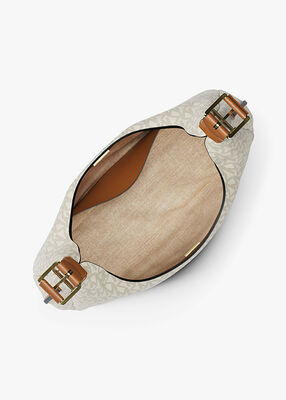 michael kors nolita large signature logo shoulder bag