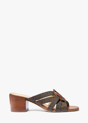 michael kors erika signature logo sandal