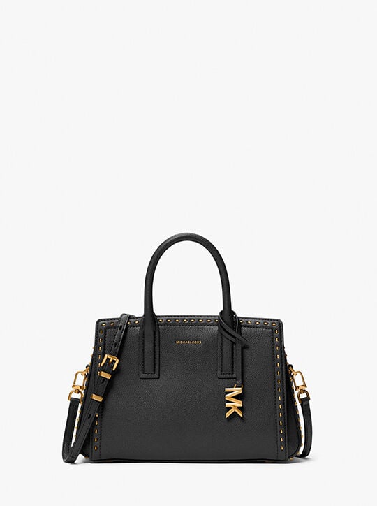 حقيبة ليلى الصغيرة الجلدية المرصعة michael kors حقيبة ليلى الصغيرة الجلدية المرصعة