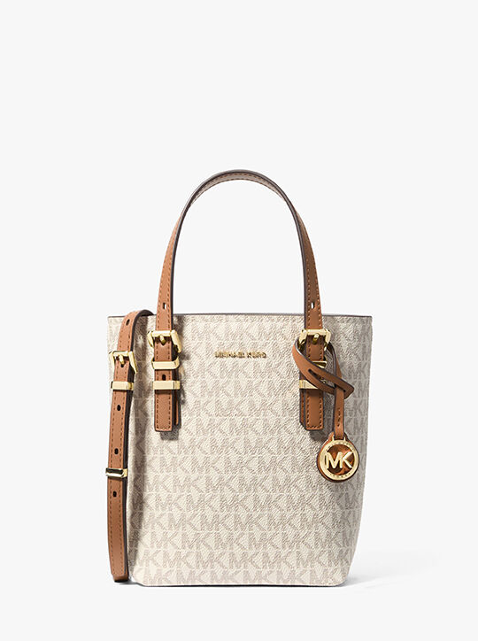 Quinn Extra-Small Signature Logo and Leather Convertible Tote Bag michael kors quinn extra small signature logo and leather convertible tote bag