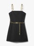 Stretch Crepe Belted Mini Dress michael kors stretch crepe belted mini dress