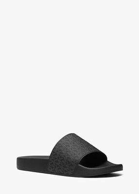 michael kors dawson signature logo slide sandal