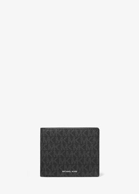 michael kors cooper logo billfold wallet with coin pouch