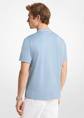 michael kors logo trim cotton jersey t shirt