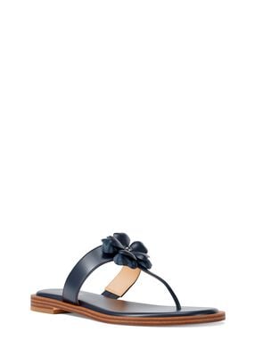 michael kors callie embellished signature logo trim thong sandal