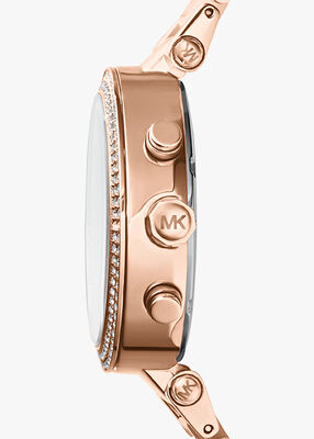 michael kors rose gold tone parker watch