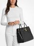 michael kors hamilton moderne large leather satchel