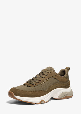 michael kors hartley mixed media trainer
