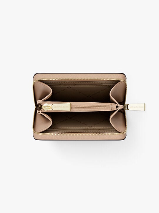 Jet Set Small Pebbled Leather Zip-Around Card Case michael kors jet set small pebbled leather zip around card case