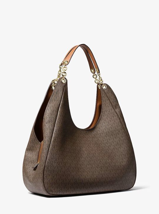michael kors ellie large signature logo shoulder bag