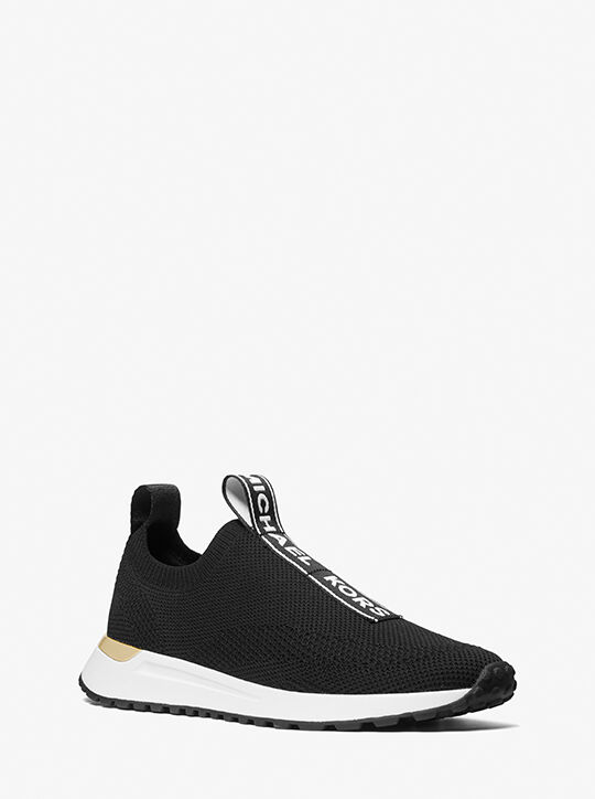 michael kors bodie logo tape mesh slip on trainer