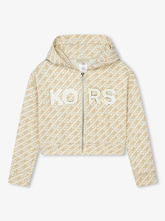 Empire Signature Logo Zip-Up Hoodie michael kors empire signature logo zip up hoodie