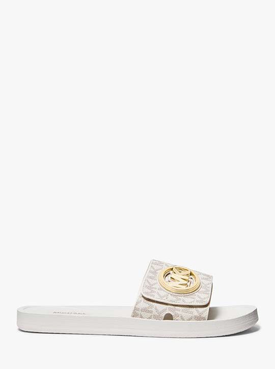 Signature Logo Slide Sandal michael kors signature logo slide sandal