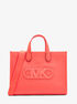 michael kors gigi large embossed leather tote bag