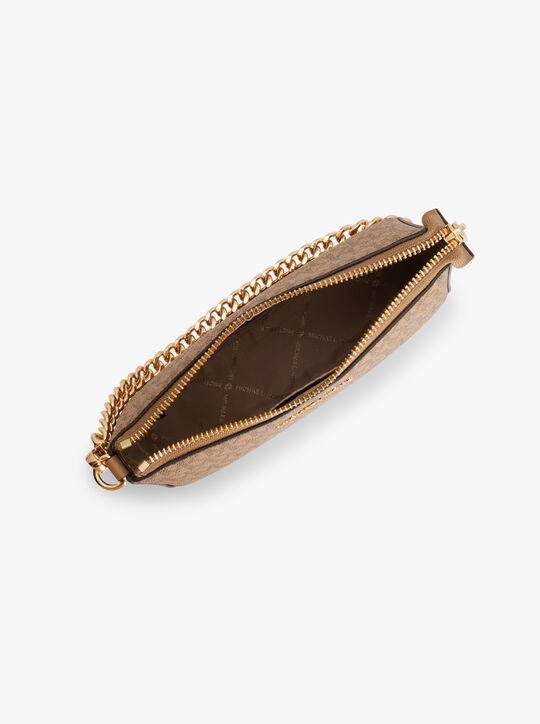 michael kors jet set medium signature logo pochette