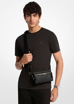 michael kors حقيبة كروس هدسون بشعار الماركة