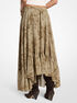Floral Print Georgette High-Low Skirt michael kors floral print georgette high low skirt