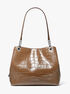 michael kors kensington large crocodile embossed leather tote bag