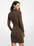 Logo Jacquard Mock Neck Dress michael kors logo jacquard mock neck dress