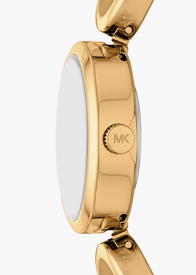michael kors maude gold tone link watch