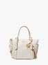 michael kors sullivan small metallic signature logo top zip tote bag