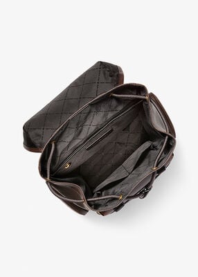 michael kors hudson burnished leather backpack